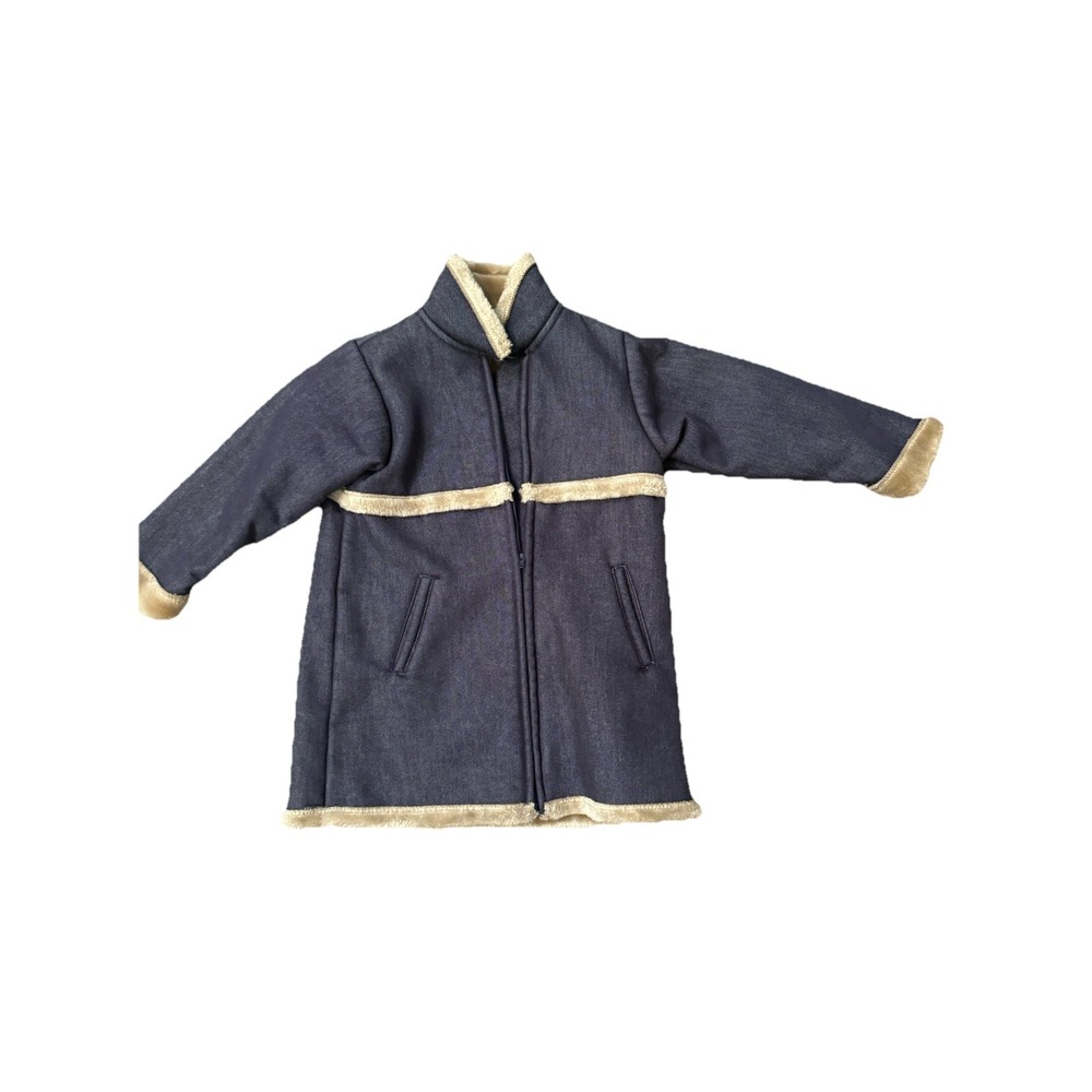 Vintage Baby Gap Y2K Kids Sherling Denim Fully Lined Jacket 3T XL WOAS